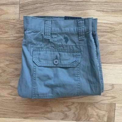 U.S. Polo Assn. Cargo Shorts Cotton Canvas Casual Summer Green 11 Inseam Mens 38 - Thumbnail 19
