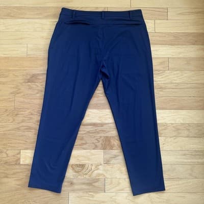Fabletics Pants Slim Tapered Performance Zip Pocket Blue Deep Navy Mens 38x32 - Thumbnail 2
