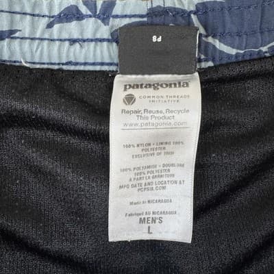 Patagonia Baggies Swim Trunks Bayside Blue Hawaiian Floral Lined Men's 50092SP17 - Thumbnail 4