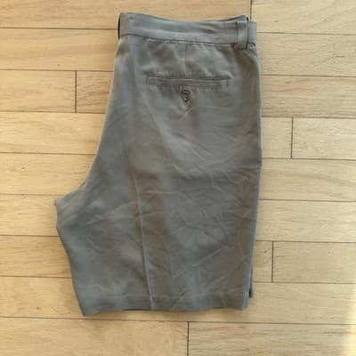 Tommy Bahama Shorts Pleated Chino Beige 100% Silk Casual 10 Inseam Mens 36 - Thumbnail 18