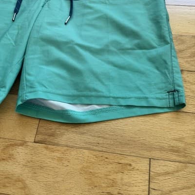 Fair Harbor Ozone Swim Trunks Lined Elastic Waist Drawstring Striped Blue Mens M - Thumbnail 8