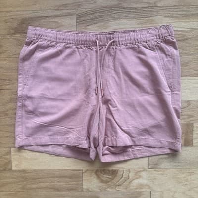 Abercrombie & Fitch Chino Shorts Pink Elastic Waist Casual 6 Inseam Mens XL