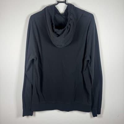 AllSaints Raven OTH Hoody Fleece Pullover Organic Cotton Black Men's XL - Thumbnail 2