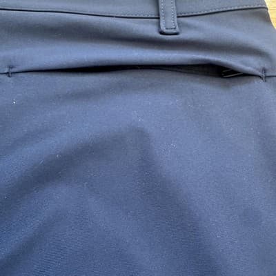 Fabletics Pants Slim Tapered Performance Zip Pocket Blue Deep Navy Mens 38x32 - Thumbnail 12