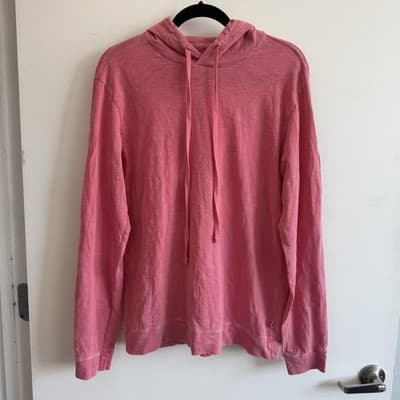 Vineyard Vines Island Hoodie Lightweight Pullover Cotton Pink Mens S 1K002640