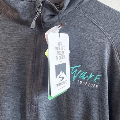 Storm Creek Pacesetter Sueded Jersey Shirt 1/4 Zip Performance Gray Womens S - Thumbnail 14