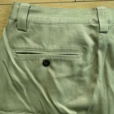 Tommy Bahama Pleated Chino Shorts 100% Silk Casual Beige 10 Inseam Mens 33 - Thumbnail 10