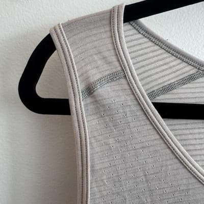 Lululemon Metal Vent Tech Tank Top Breathe Repeat Mesh Gray Athletic Mens XL - Thumbnail 5