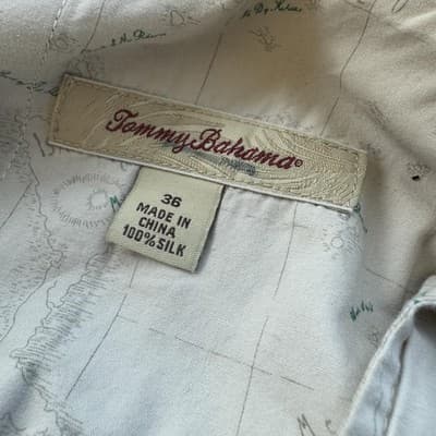 Tommy Bahama Shorts Pleated Chino Beige 100% Silk Casual 10 Inseam Mens 36 - Thumbnail 10
