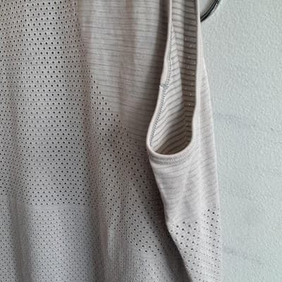 Lululemon Metal Vent Tech Tank Top Breathe Repeat Mesh Gray Athletic Mens XL - Thumbnail 8