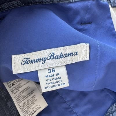 Tommy Bahama Chino Shorts Pineapple Print Stretch 10 Inseam Casual Blue Mens 36 - Thumbnail 11