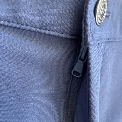 Fabletics Pants Slim Tapered Performance Zip Pocket Blue Deep Navy Mens 38x32 - Thumbnail 6