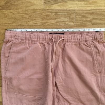 Abercrombie & Fitch Chino Shorts Pink Elastic Waist Casual 6 Inseam Mens XL - Thumbnail 15