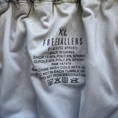 Freeballers Meripex Apparel Shorts Built In Liner Athletic Gray 6 Inseam Mens XL - Thumbnail 6