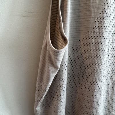 Lululemon Metal Vent Tech Tank Top Breathe Repeat Mesh Gray Athletic Mens XL - Thumbnail 7