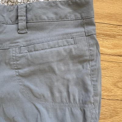 Athleta Dipper Bermuda Shorts Zipper Pockets Twill Hiking Gray 9 Inseam Womens 8 - Thumbnail 5