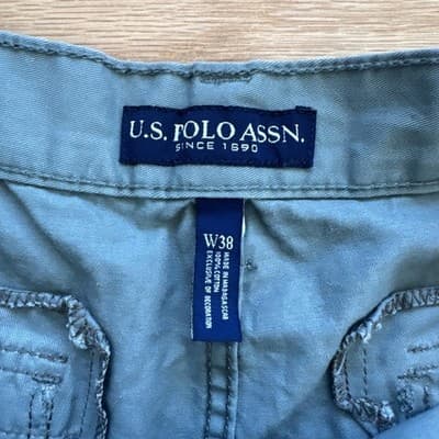 U.S. Polo Assn. Cargo Shorts Cotton Canvas Casual Summer Green 11 Inseam Mens 38 - Thumbnail 11