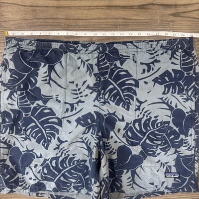 Patagonia Baggies Swim Trunks Bayside Blue Hawaiian Floral Lined Men's 50092SP17 - Thumbnail 10