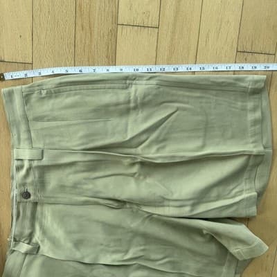 Tommy Bahama Pleated Chino Shorts 100% Silk Casual Beige 10 Inseam Mens 33 - Thumbnail 17