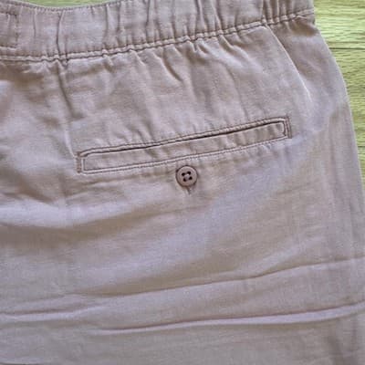 Abercrombie & Fitch Chino Shorts Pink Elastic Waist Casual 6 Inseam Mens XL - Thumbnail 13