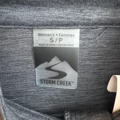 Storm Creek Pacesetter Sueded Jersey Shirt 1/4 Zip Performance Gray Womens S - Thumbnail 9