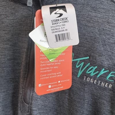Storm Creek Pacesetter Sueded Jersey Shirt 1/4 Zip Performance Gray Womens S - Thumbnail 10