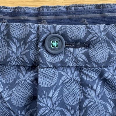 Tommy Bahama Chino Shorts Pineapple Print Stretch 10 Inseam Casual Blue Mens 36 - Thumbnail 3