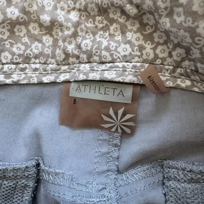 Athleta Dipper Bermuda Shorts Zipper Pockets Twill Hiking Gray 9 Inseam Womens 8 - Thumbnail 10