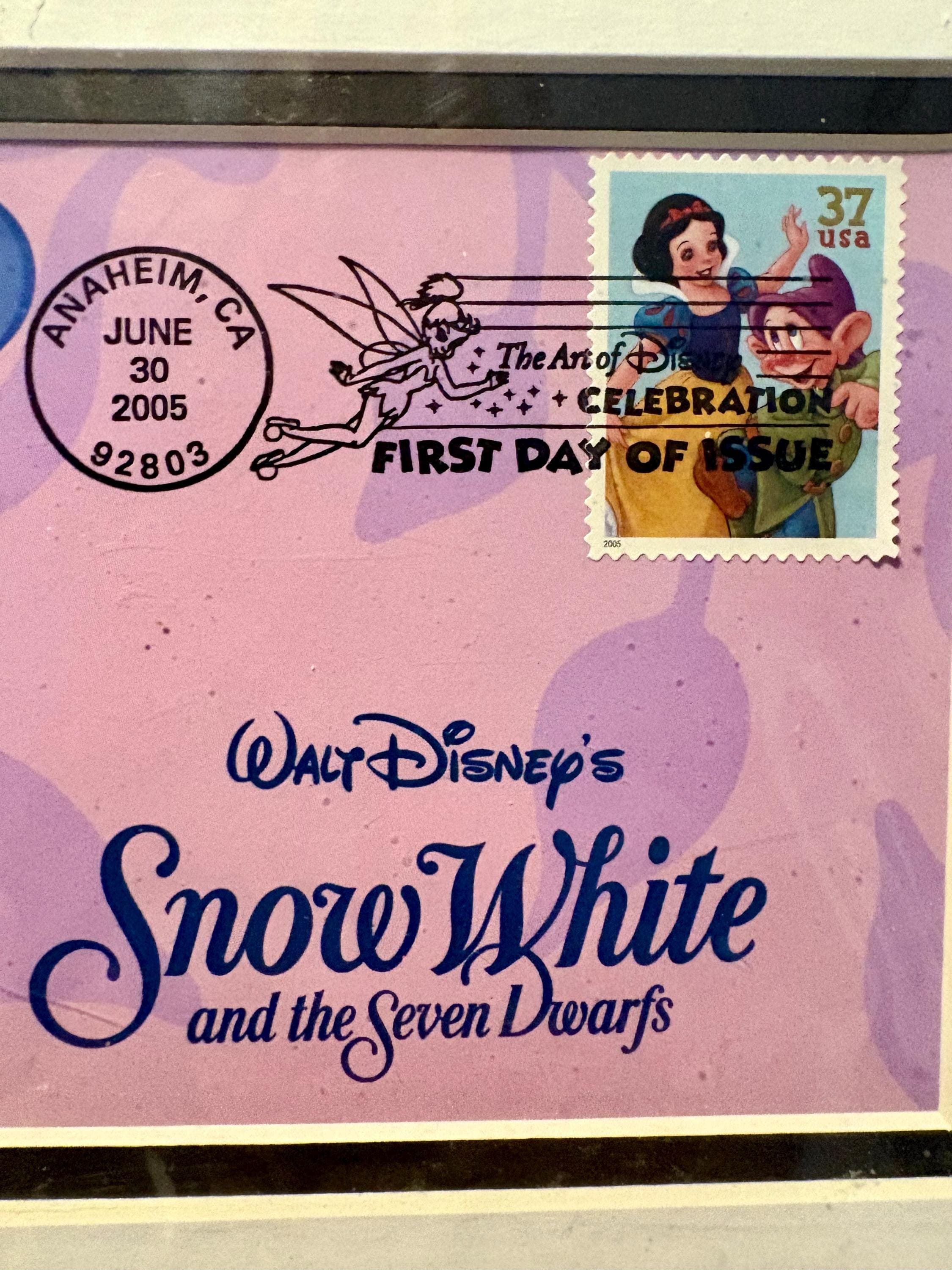 The Art of Disney: Celebration Snow White First Day of Issue Matted Print and Stamp Cover - Thumbnail 2