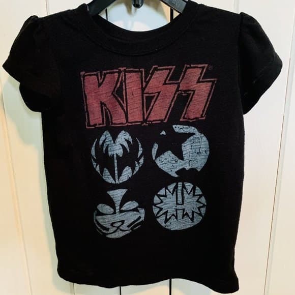 KISS Rock Band Tee- Official KISS merchandise~ Little Girls Size 4 - Thumbnail 2