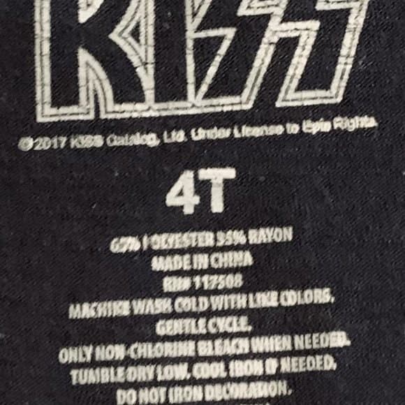 KISS Rock Band Tee- Official KISS merchandise~ Little Girls Size 4 - Thumbnail 4