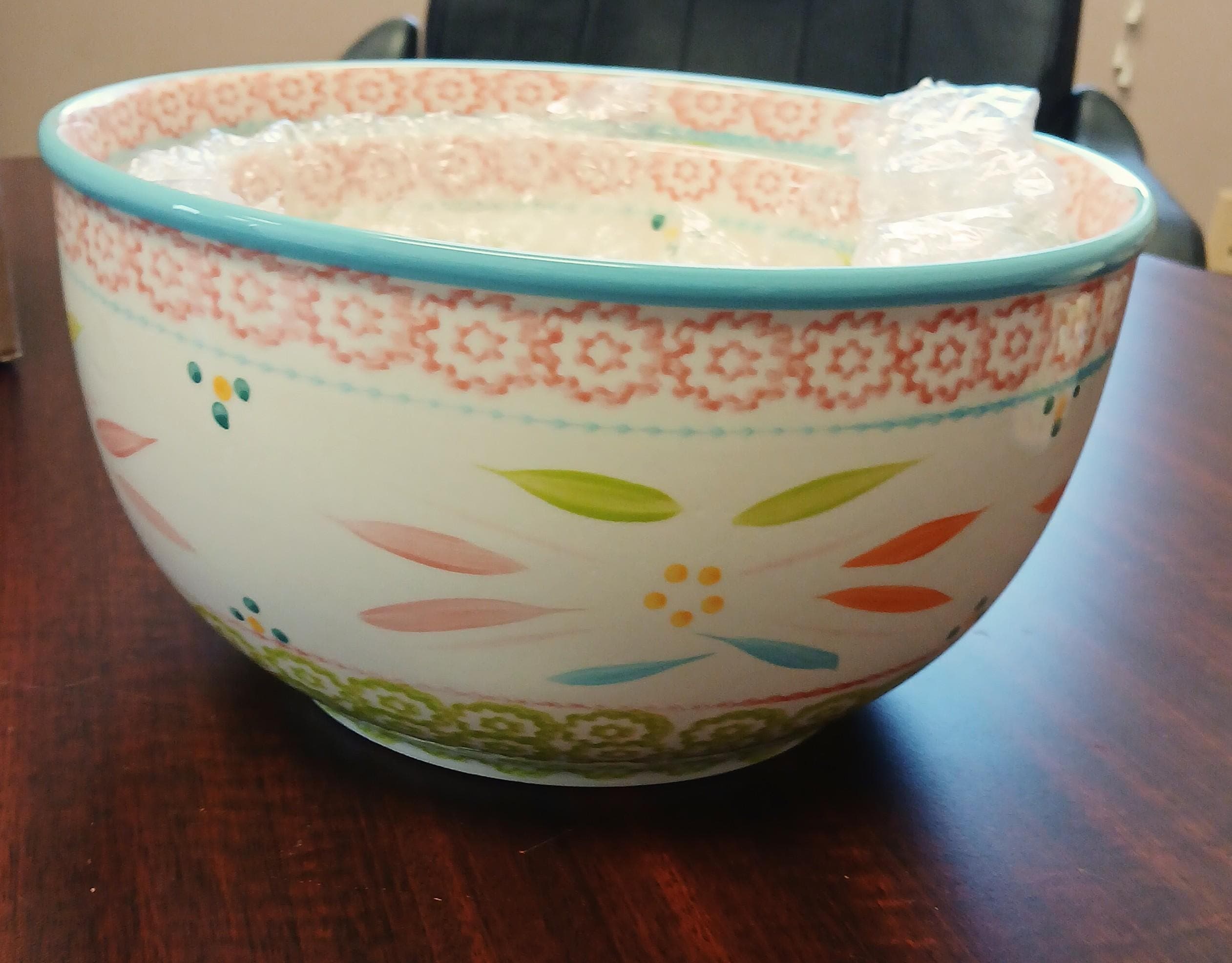Springfetti Vintage Temp-tations Floral Mixing Bowls- Set of 2 Large Bowls Matching Lids for Storage~ Nesting Serving Bowls- Oven-to-Table - Thumbnail 6