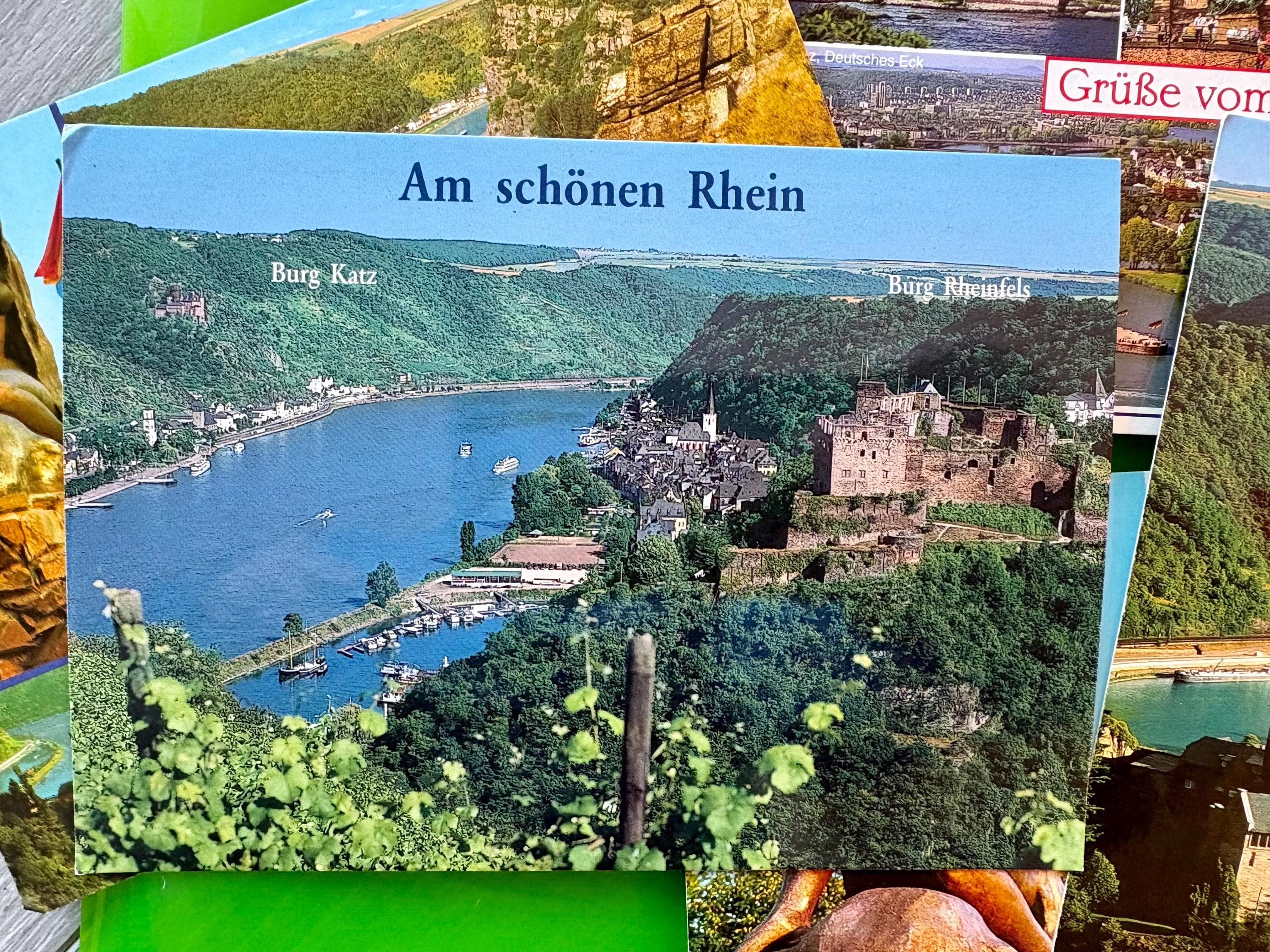 Vintage Postcards "Grüße vom Rhein" (Greetings from the Rhine); The Lorely; Burg Katz (Castle Katz)~ 7 Postcards Mint Condition - Thumbnail 9