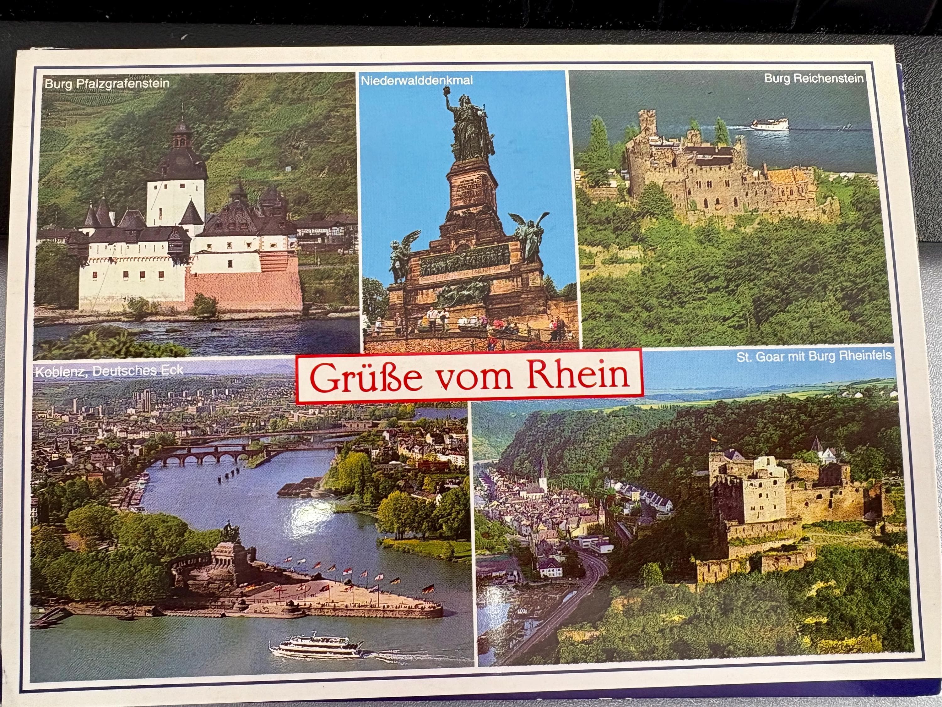Vintage Postcards "Grüße vom Rhein" (Greetings from the Rhine); The Lorely; Burg Katz (Castle Katz)~ 7 Postcards Mint Condition - Thumbnail 3