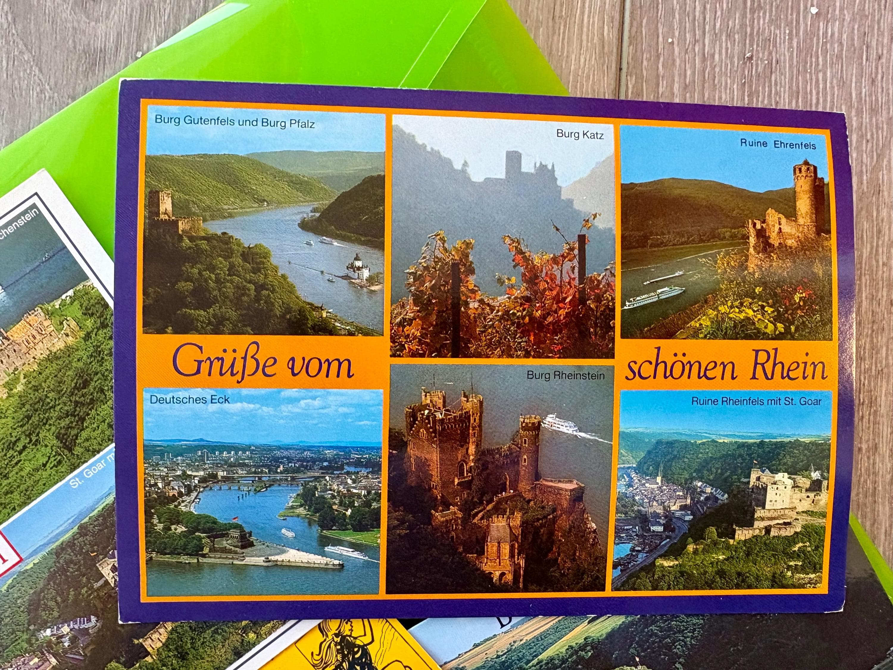 Vintage Postcards "Grüße vom Rhein" (Greetings from the Rhine); The Lorely; Burg Katz (Castle Katz)~ 7 Postcards Mint Condition - Thumbnail 4