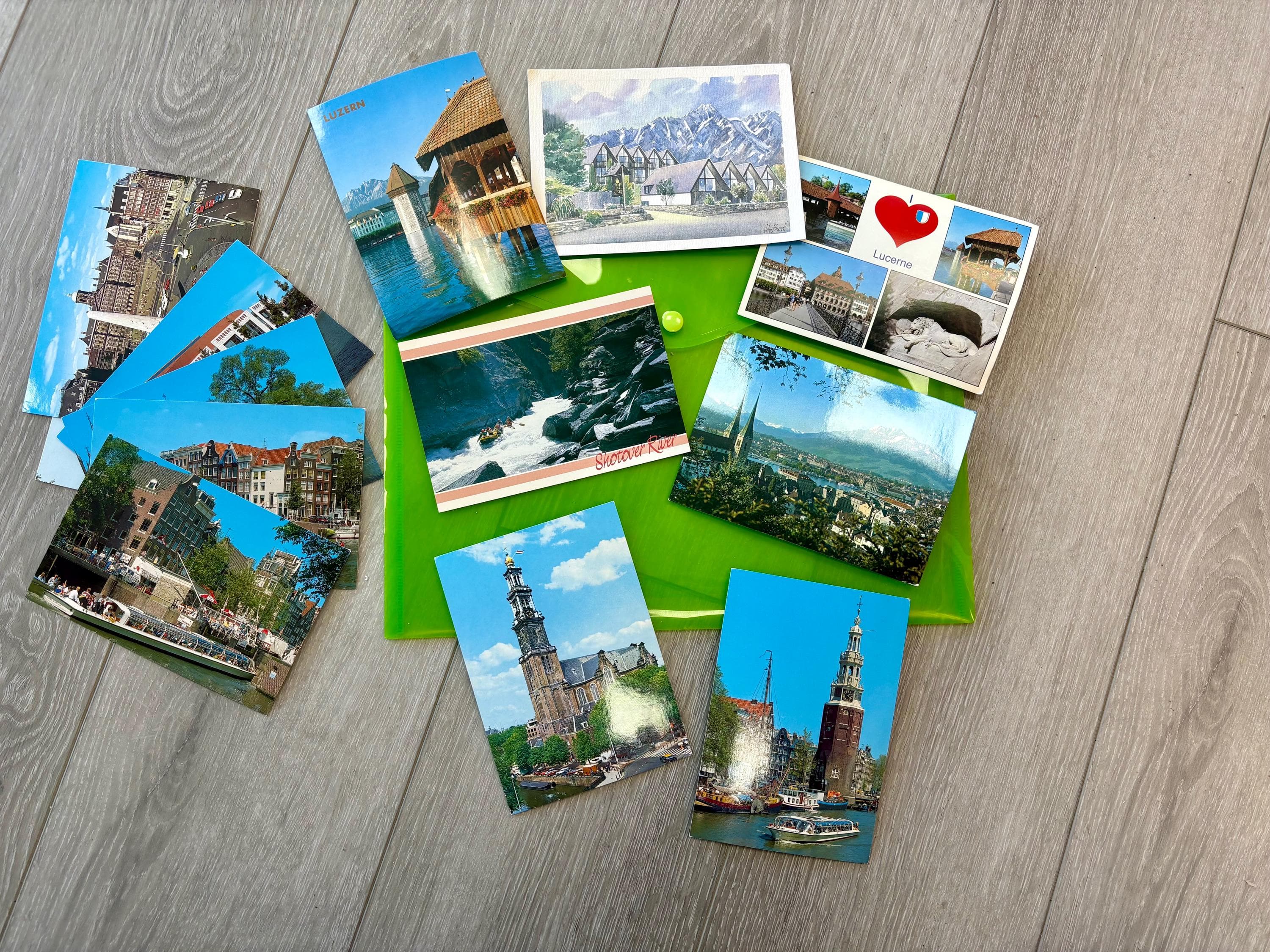 Vintage Postcards~ from Queenstown, New Zealand; Lucerne, Switzerland; Amsterdam, Netherlands~ 13 Total Postcards - Thumbnail 3