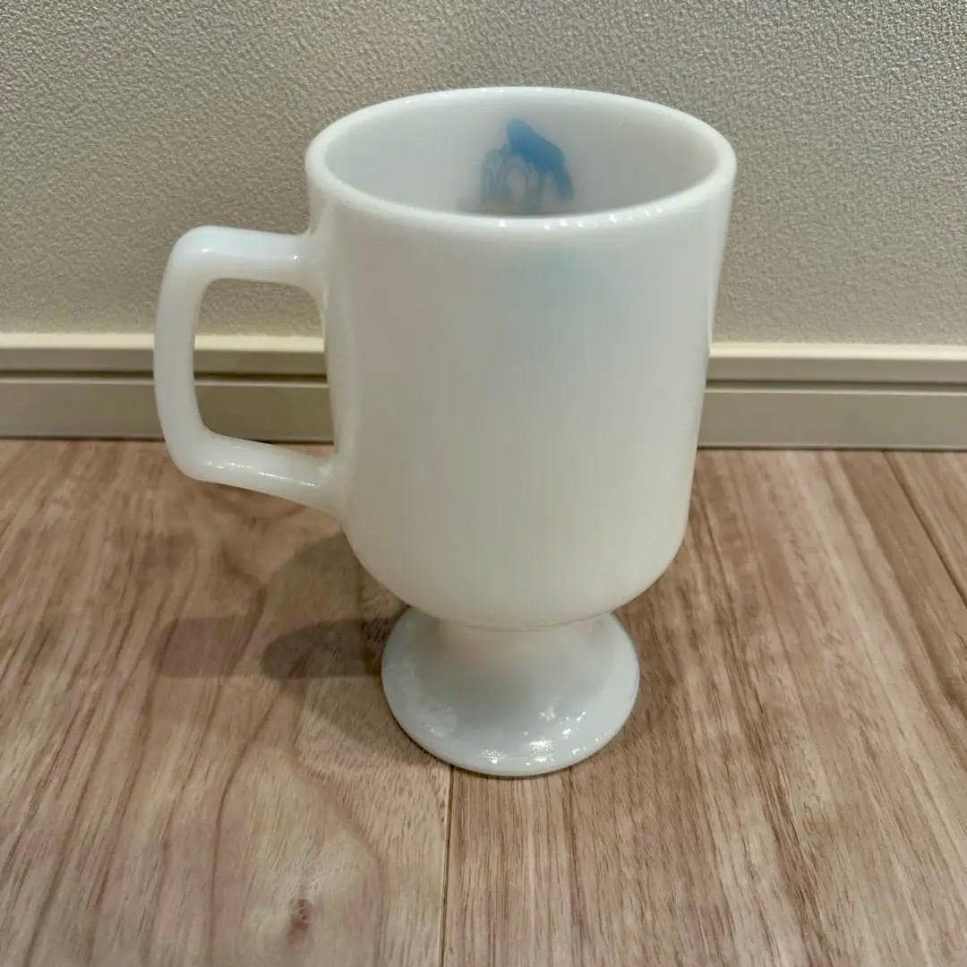 Federal White Milk Glass Donald Duck Pedestal Mug~ Vintage Walt Disney Productions - Thumbnail 4