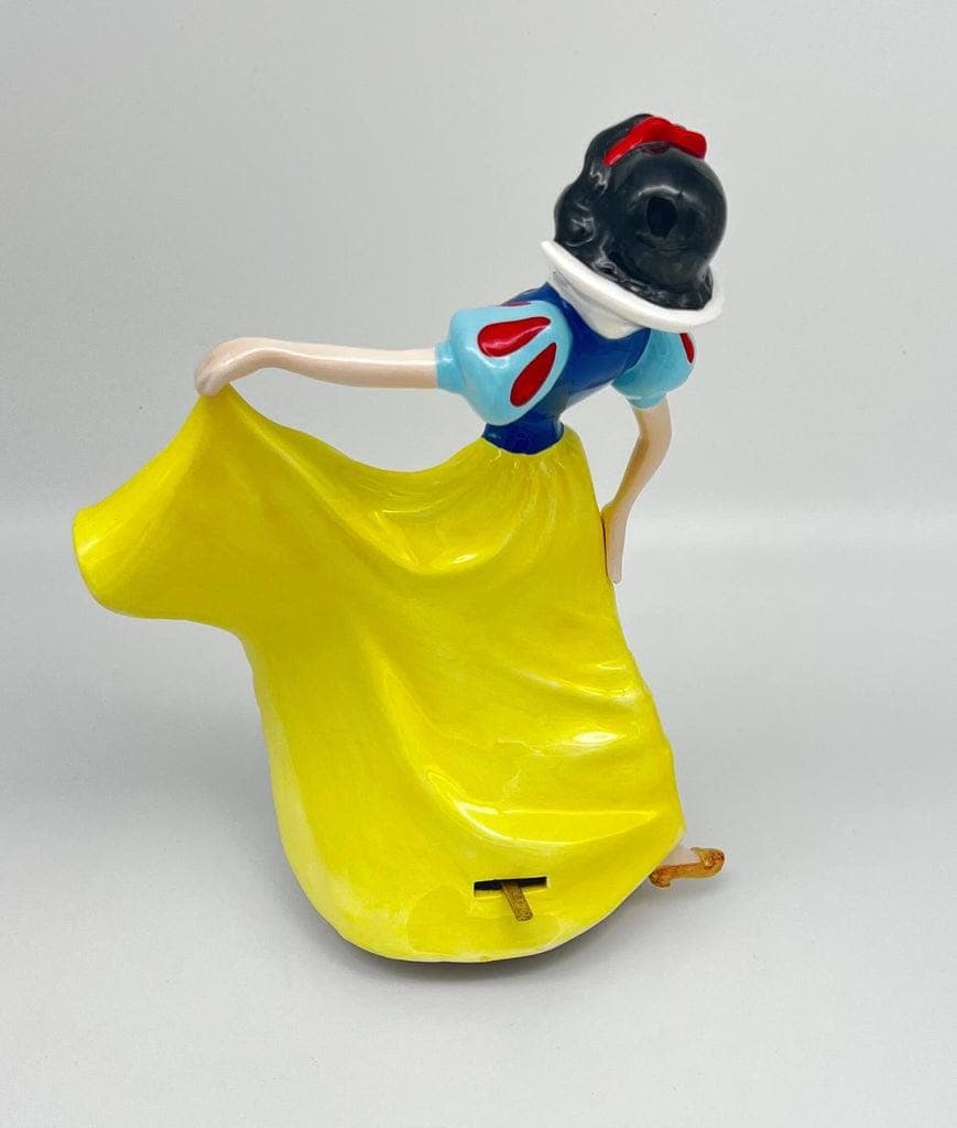 Vintage Schmid Walt Disney Snow White & the Seven Dwarfs Music Box- Dancing and Twirling Yellow Dress- "Someday My Prince Will Come" - Thumbnail 9