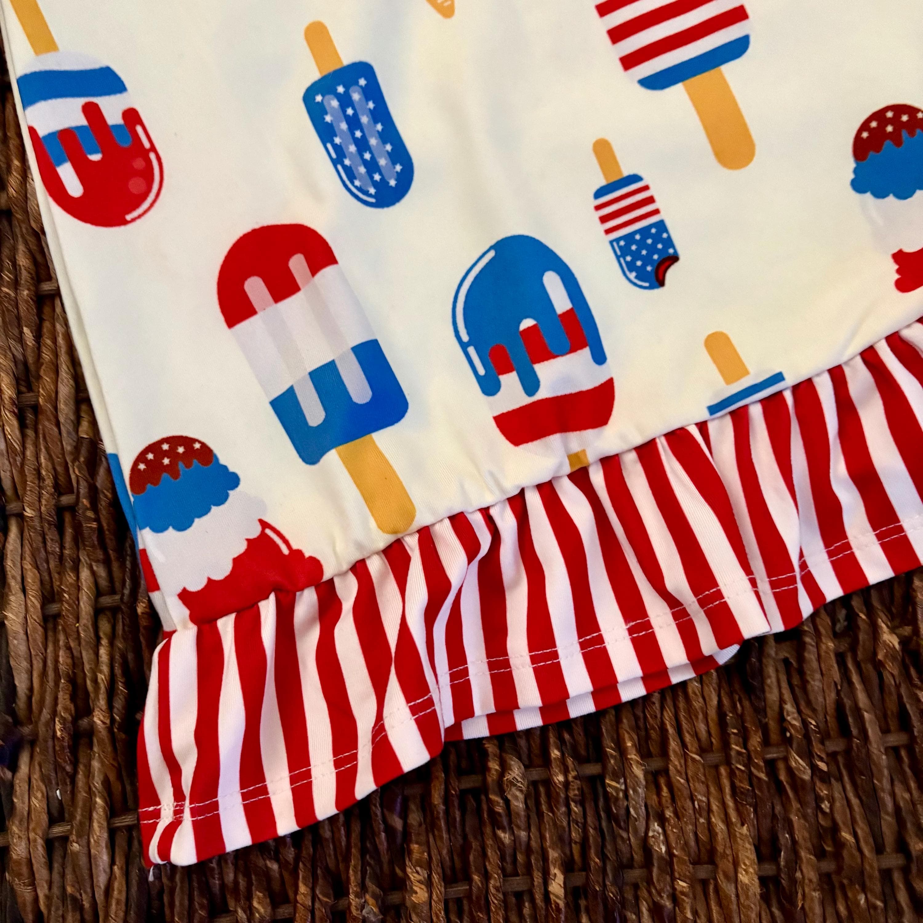 4th of July Penelope Plumm Patriotic Ruffle Dress - Thumbnail 7