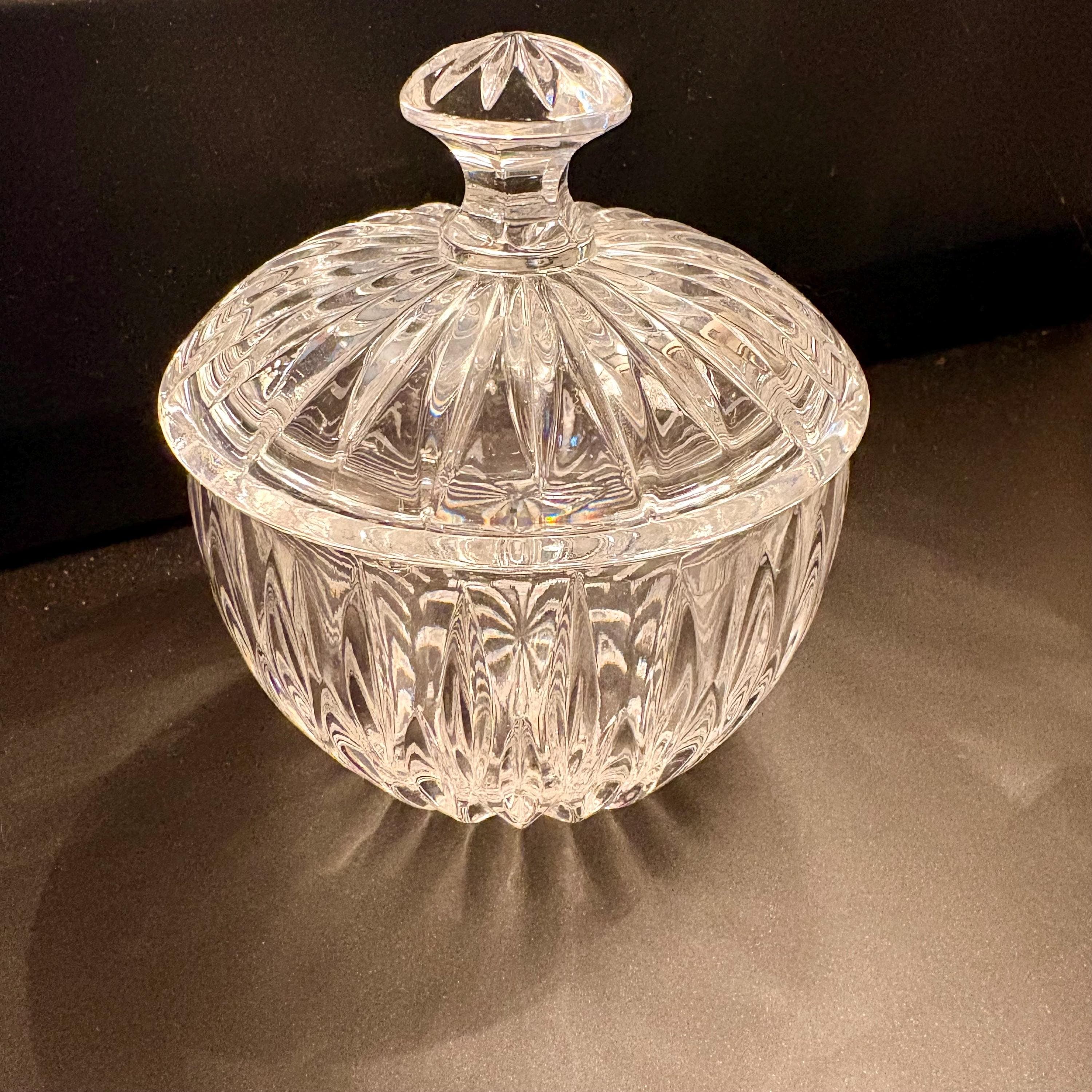 Vintage Home Interiors HOMCO Crystal Votive Holder & Princess House Starburst Crystal Dish - Thumbnail 5