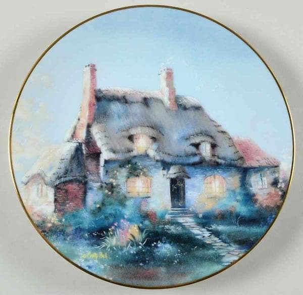 Marty Bell's "Lullabye Cottage" Hand Numbered, Trimmed in Gold from 1991- Boy Nursery Decor - Thumbnail 6