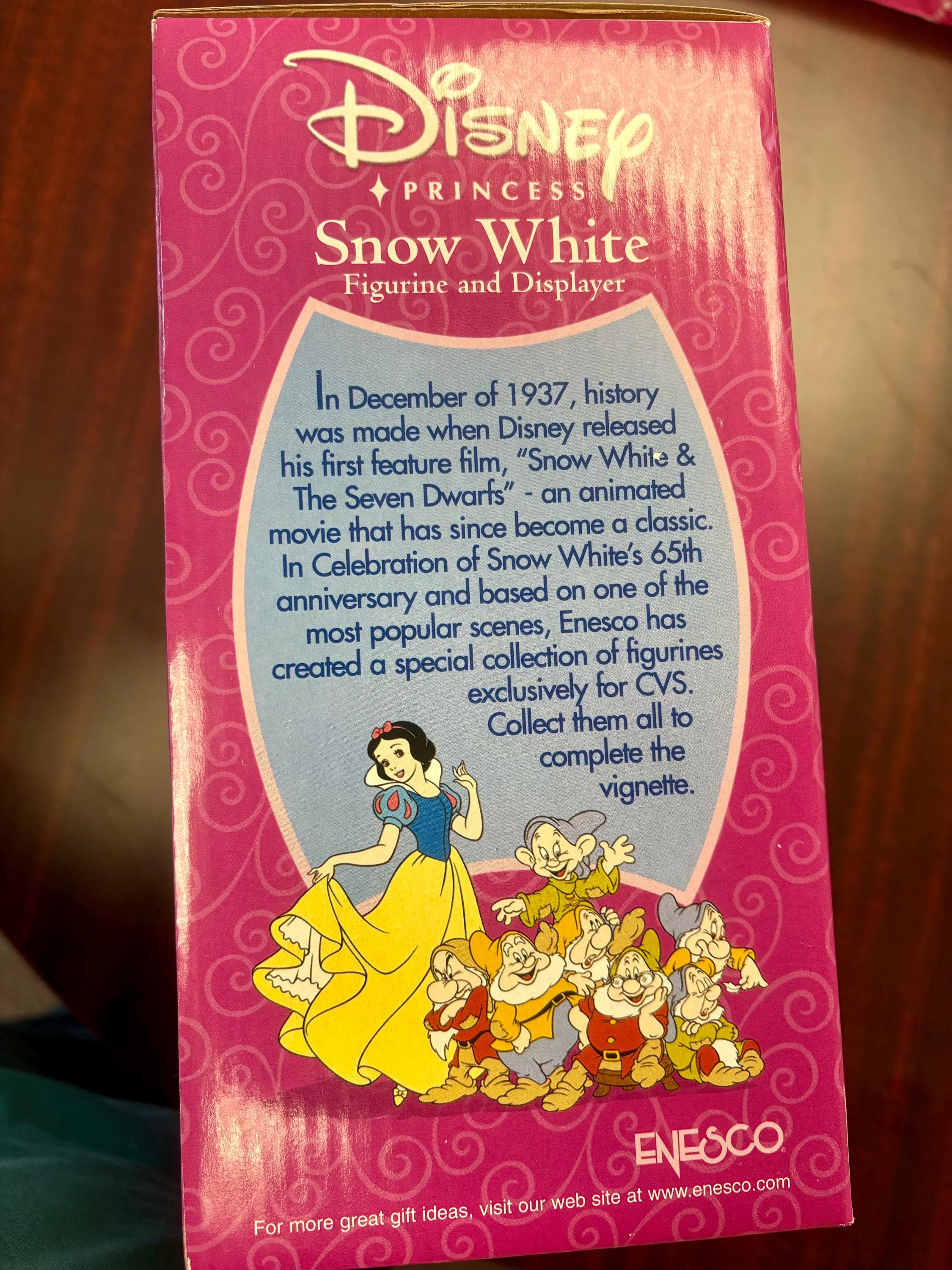 Snow White & The Seven Dwarfs - Enesco 65th Anniversary “Snow White” Vintage Disney 2002 New in Original Box~ Disneyana - Thumbnail 5