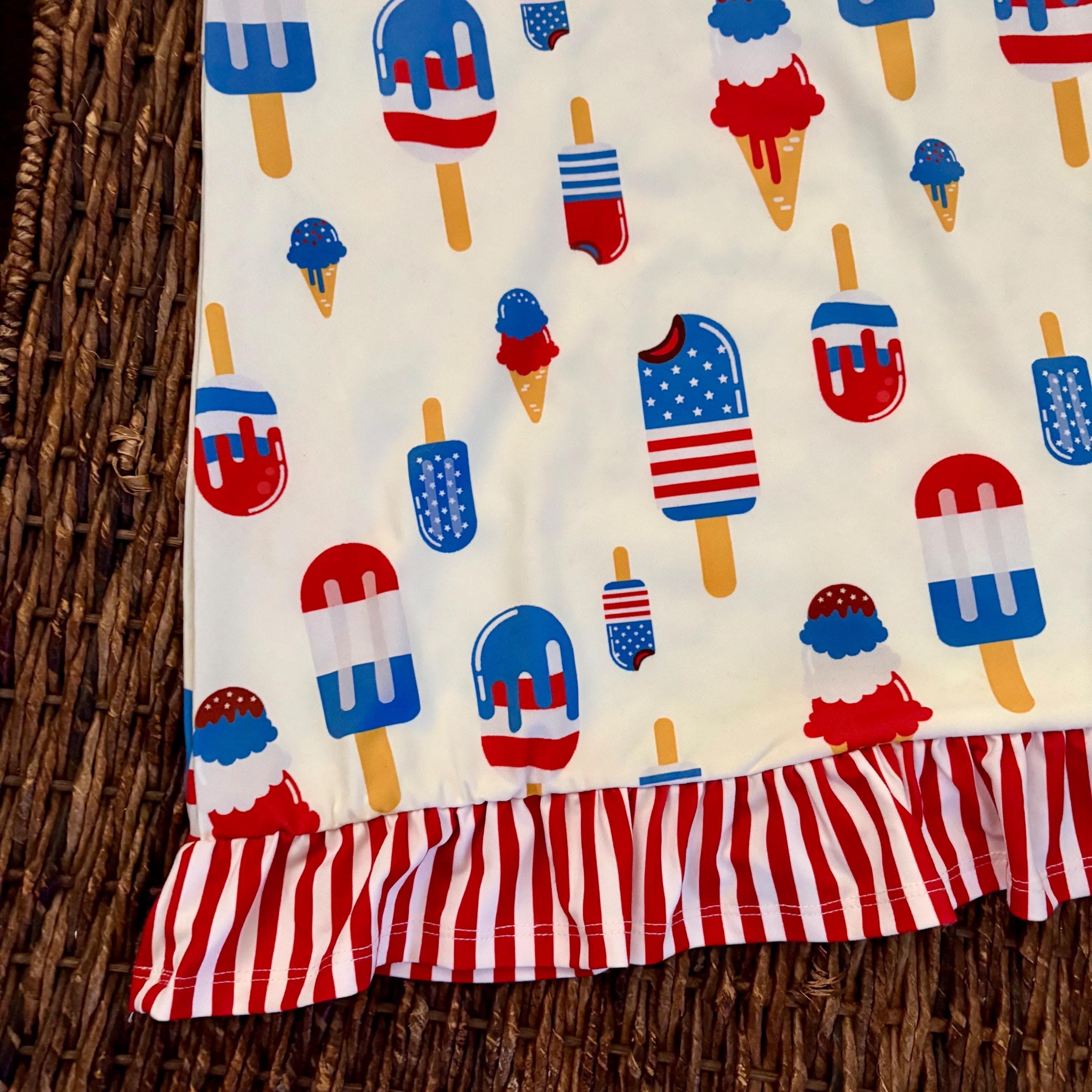 4th of July Penelope Plumm Patriotic Ruffle Dress - Thumbnail 6