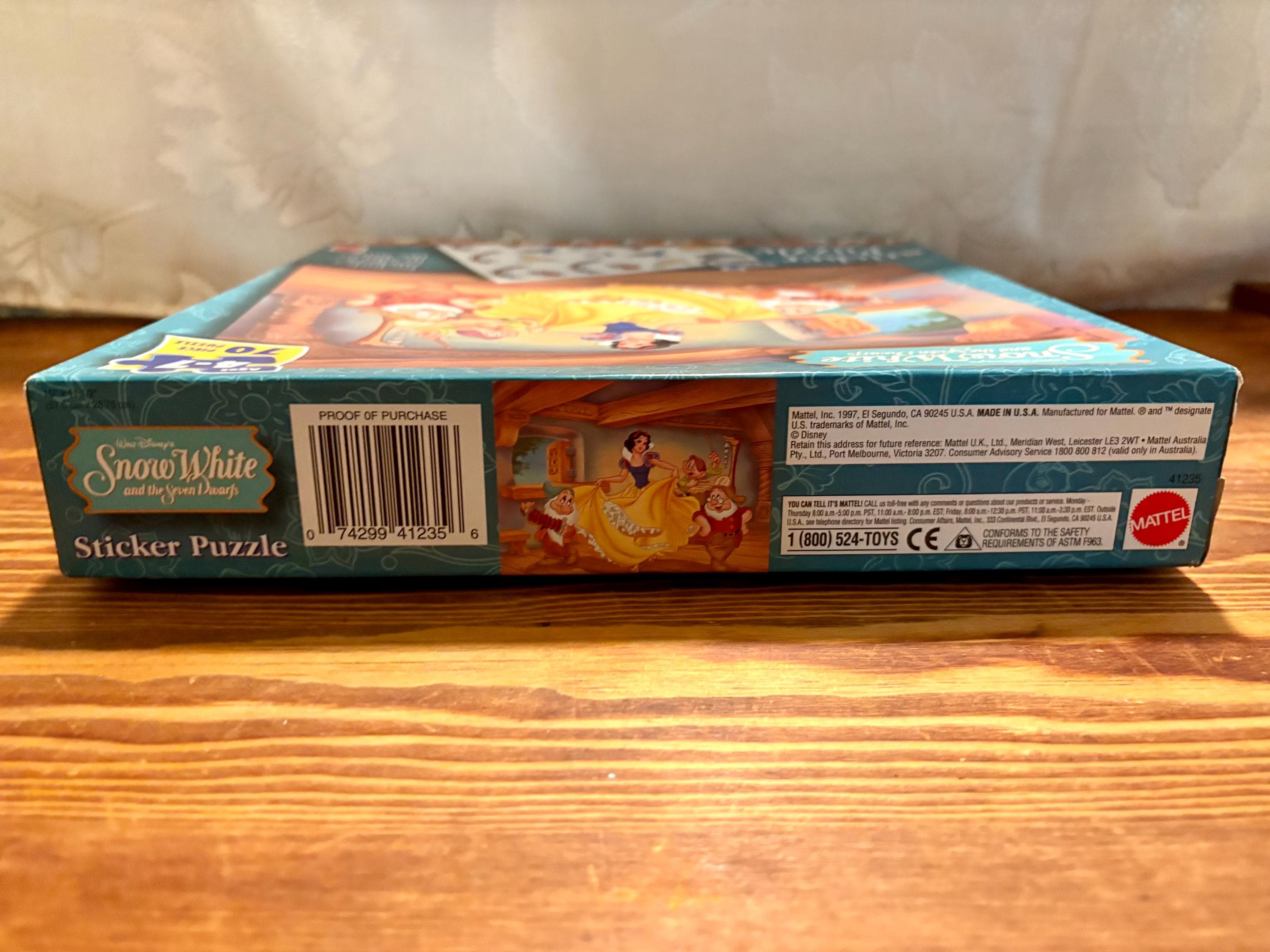 Vintage “Snow White And The Seven Dwarfs” Sticker Puzzle 1997- New in Sealed Box. Disneyana Vintage Walt Disney - Thumbnail 5