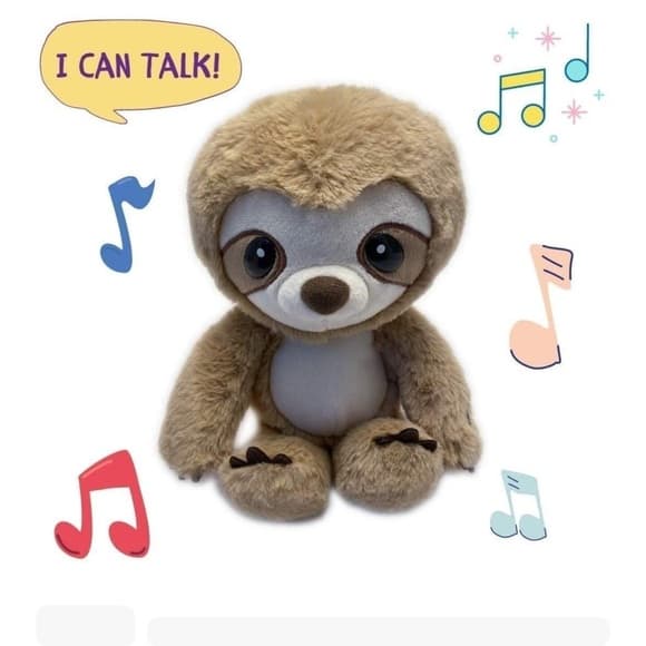 Sloth Cuddly Talking Plush Early Learning Toy - Thumbnail 2
