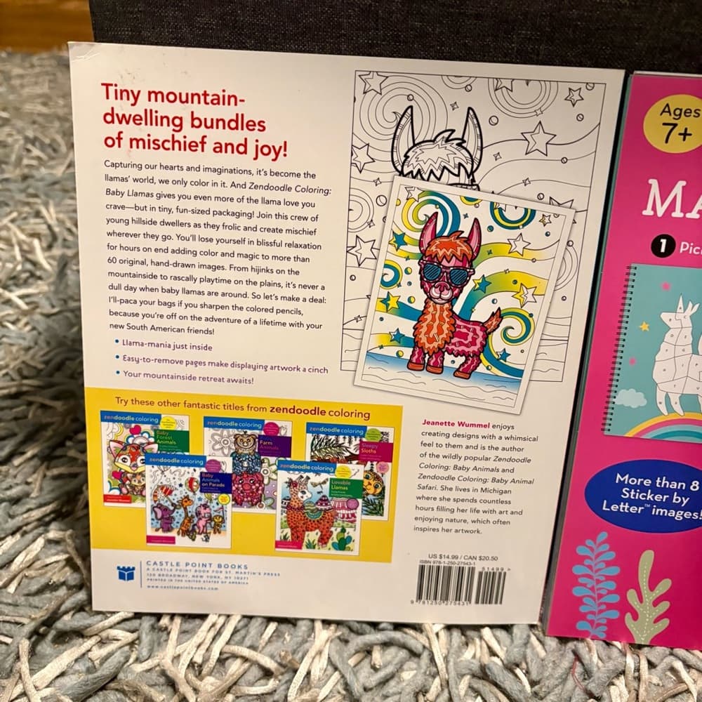 2 Adult or Teen-Age Girls Coloring Activity Sticker Books~ New from Target - Thumbnail 3