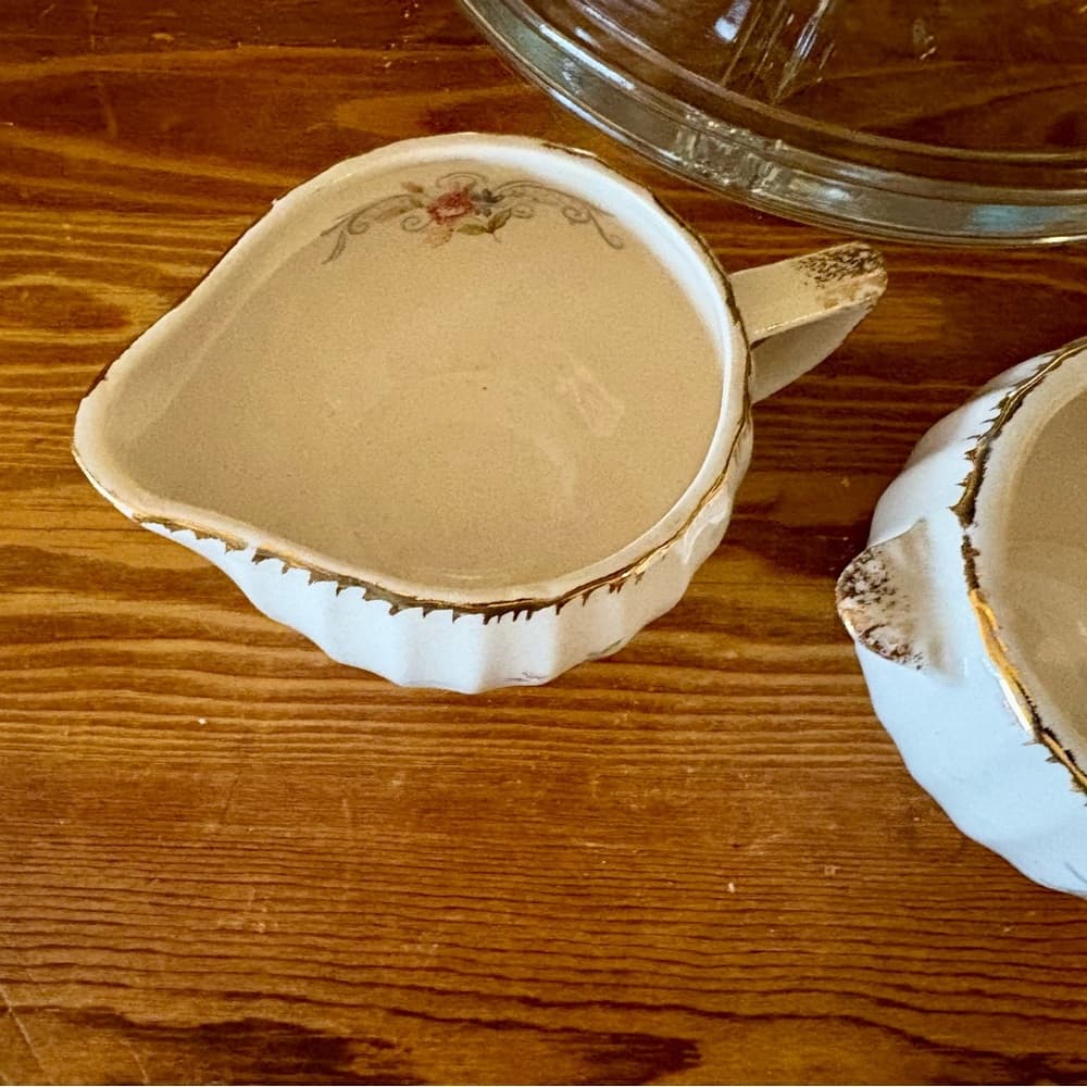 Limoges-American Jennie Lind Tea Set-Creamer & Lidded Sugar Bowl Circa 1948-1955 - Thumbnail 9