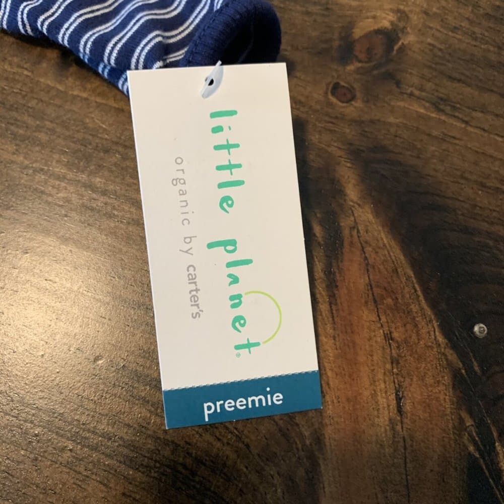 Organic Cotton NWT Little Planet Blue Stripe w/ Little Elephant Sleepers - Thumbnail 8