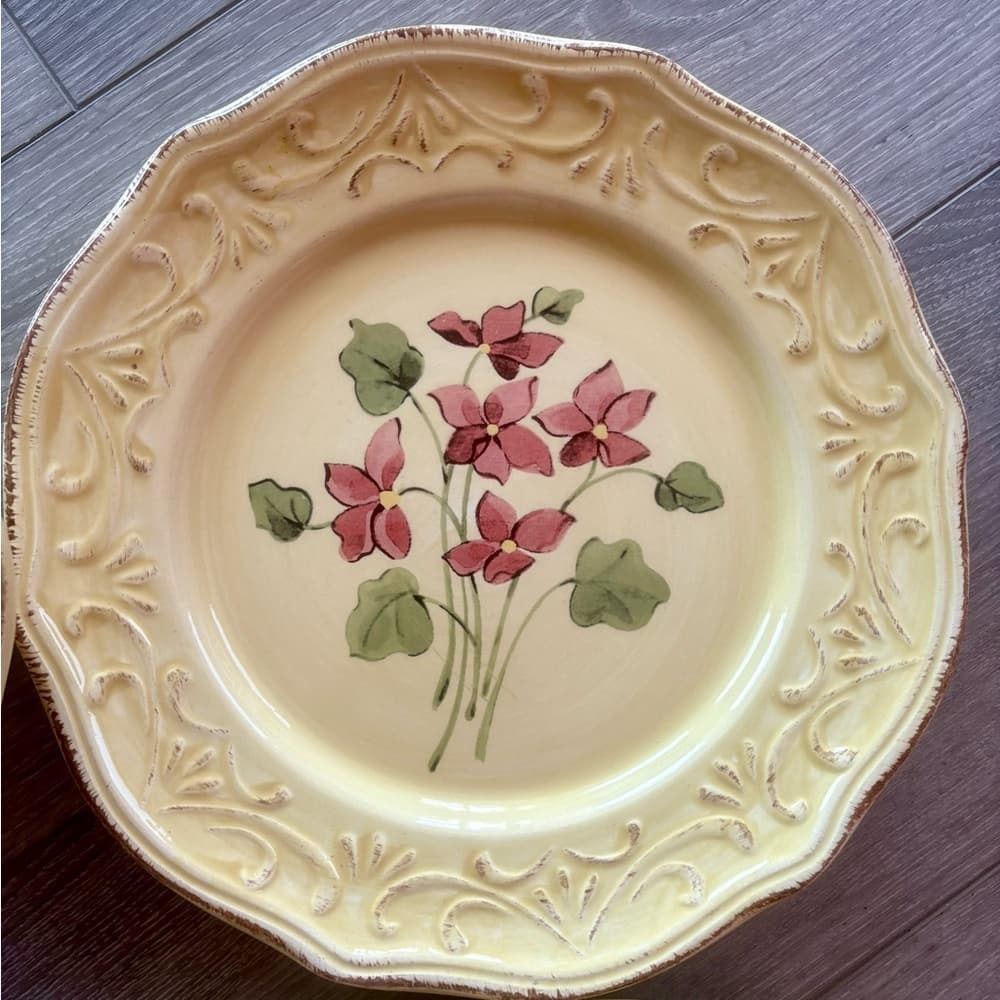 "Lincoln Park" collection by Gibson Designs 2 Dinner Plates 2 Soup Salad Bowls - Thumbnail 8