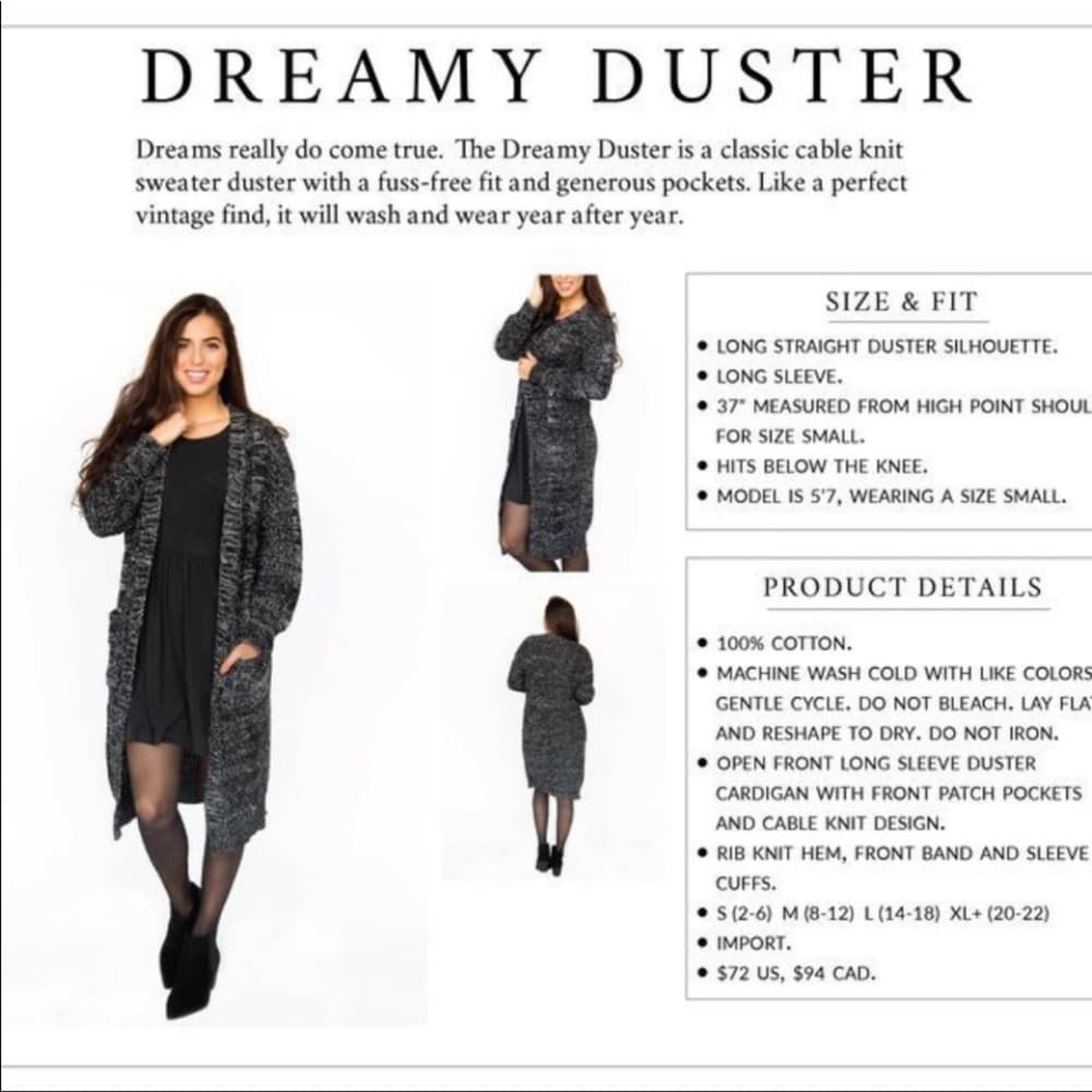 Agnes & Dora Dreamy Duster Black White Stripe - Thumbnail 2